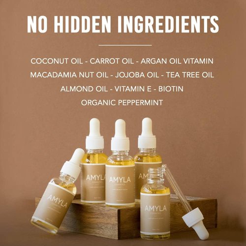 Amyla Cosmetics Hair Growth Serum, Hair Treatment For Women 1 FL Oz (30 mL) (Pack Of 2), Clear