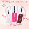BEFIVECOK 3PCS Lip Oil Set, Hydrating Lip Glow Oil Lip Plumper Gloss, Tinted Lip Oils Transparent Long Lasting Non-sticky Lip Gloss, Plumping Lip Gloss Lip Care Kit (Clear & Raspberry & Mahogany)