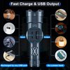 Rechargeable LED Flashlights 2500000 High Lumens,High Powered Flashlight Super Bright,Handheld Tactical Flashlight With Waterproof, 6 Modes, Zoomable, Powerful Flashlights for Camping Home Emergencies
