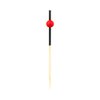 Restaurantware 2.5 Inch Decorative Skewers 1000 Mini Ball Design Decorative Bamboo Skewers - Sharp Point Sturdy Black And Red Bamboo Decorative Picks For Appetizers Or Garnishes