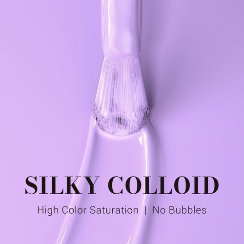 MelodySusie 15ML Gel Nail Polish, Lavender Purple Color Nails Soak Off UV LED Light Purple Gel Polish Gift for Women Nail Art Manicure Salon DIY Nail Design Decoration at Home-449