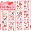 Partywind Glow Valentines Party Supplies for Kids Temporary Tattoos, Heart Love Fake Tattoo Stickers for Boys Girls Exchange Goodie Bag Stuffers, Luminous Valentine's Day Decorations Accessories
