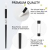BQAN 5Pcs Nail Art Silicone Pens Nail Art Foil Pen Acrylic Handle Nail Polish Carving Pen Rubber Tip Brushes