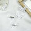 10PCS Butterfly Hair Clip Lace Butterfly Hairpins Hair Accessories for Women Girls (White)