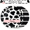 SietDESEO 50 PCS Cow Print Plates 7 Inch Cow Paper Plates for Birthday Party Baby Shower Decoration Disposable Party Plates