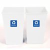 Sicol Plus Recycle Stickers Recycle Bin Decals and Trash can Stickers UV Protected Indoor and Outdoor Self Adhesive Vinyl Stickers (4x4 Inch 02 Pcs Square)