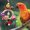 Neeenn Bird Chewing Toys, Hanging Natural Materials Parrot Chew Toy, Bird Cage Accessories, Suitable for Small to Medium Birds Budgie Lovebirds Conures Parakeets Cockatiels