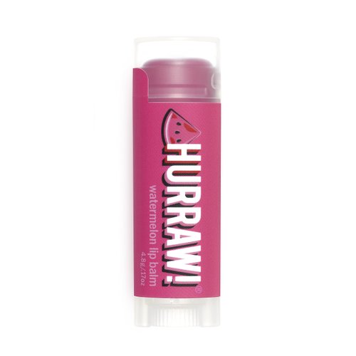 Hurraw! Watermelon Lip Balm: Organic, Certified Vegan, Cruelty and Gluten Free. Non-GMO, 100% Natural Ingredients. Bee, Shea, Soy and Palm Free. Made in USA