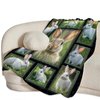 Cute Rabbit Blanket Bunny Throw Blanket Pet Animal Fuzzy Plush Blanket Ultra Soft Gift for Women Kids Teens Men Girls Boys Stuffed Decor for Easter Bedding Sofas Couch 50"X40"