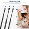 Ear Cleaning Kit,Safe Ear Wax Removal Tool,Earwax Removal Kit,Easy to Use,Painless Ear Pick,with Storage Box and Cleaning Brush (Black)