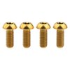 Wanyifa 4Pcs Titanium M5 x 12mm Holder Torx Head Bolt Screw for Bicycle Water Bottle Cage (Gold)