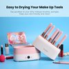 Makeup Brush Dryer Machine,Can Drying 12pcs Makeup Brushes,2pcs Sponges Or Powder Puff AT Once,Baked Slowly At Constant Temperature Without Hurting The Bristles,USB Charge(Type-C)