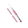 Dual-Ended Polygel Brush, 2 in 1 Stainless Steel Designs Nail Brushes, Polygel Brush And Spatula for Polygel Gel Acrylic Nails Extension(Pink)