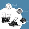 Ufmarine 120 Pcs Mini Binder Clips 15 mm, Black Small Binder Clips for Office