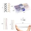 Tbestmax Hair Pins Set-100 Pcs U Pins 100 Pcs Bobby Pins Clips 6 Spiral Spin Hair Pins and 150 Rubber Bands, Hair Grips to Clip Ballet Hair Net