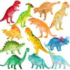 Dinosaur Figure, 7 Inch Jumbo Dinosaur Toy Playset(12 Pack), Safe Material Assorted Realistic Dinosaur,Yeonha Toys Vinyl Plastic Dino Dinosaur Set Party Favors Toys for Kids Boys Toddler Educational