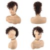 KRSI Afro High Puff Hair Bun Ponytail Drawstring With Bangs Synthetic Light Brown Spring Curly Mohawk Kinkys Wigs Curly Fauxhawks Pony Tail Clip in on Ponytail Hair Extensions for Black Women(1B/33#)