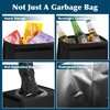 Femuar Leak Proof Car Trash Can with Lid - Waterproof Automotive Garbage Bin for SUVs, Collapsible and Portable Car Trash Bag, Black