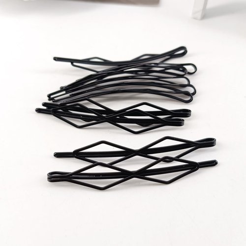 12Pcs Hair Clips Pins Black hair Clip for Women Girls DIY all hair types and all types Bobby Pins...