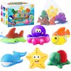 Color Changing No Hole Bath Toys for Kids Toddlers with Drying Bag, Bath Toys for Kids Ages 1-3 4-8, Bath Toys Toddler 2-4 Sea Creatures Kids Bath Toys Bathtub Toys Water Toys Sea Animal Toys