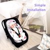 Baby Car Seat Head Support for Newborn,Pea Pod 2 in 1 Infant Car Seat Head Body Support for Girls Extra Soft Breathable Baby Car Seat Cushion Insert for Strollers, Swings, and Bouncers, Pink Floral