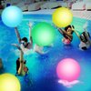 AMOR PRESENT 3PCS Light Up Beach Balls, 12" Glow Pool Balls LED Beach Ball with Remote Control Inflatable Beach Toy for Kids Summer Parties Pool Decorations