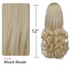 Blonde Ponytail Extension,Claw Clip Ponytails 12in Curly 3.8 OZ Fake Hair Extensions Synthetic Hair pieces for Women SYXLCYGG Wig Black Girl Fluffy¬ Tangled