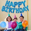 Accevo Dark Blue Happy Birthday Banner 16 Inch Mylar Foil Letters Balloons Happy Birthday Balloon for Kids, Child, Adults, Boys & Girls Happy Birthday Sign Birthday Party Decorations Supplies