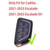 RPKEY Key Fob Cover Fit for Escalade: 6 Buttons Key Fob Case with Keychain Fit for Cadillac Escalade or Escalade ESV 2021 2022 2023 White Remote Control Protector