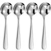 KEAWELL Premium 7" Louise Soup Spoons, 18/10 Stainless Steel, Dishwasher Safe (4)