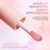 LANGMANNI Hydrating Lip Glow Oil,Moisturizing Nourishing Lip Oil,Light Colour Gloss Tinting And Non-sticky Lip Oil For Dry Lips Lip Care (Strawberry 2Pcs)