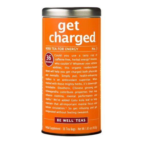The Republic of Tea - Get Charged Herb Tea for Energy, 36 Tea Bags, Tin | Red Tea | Caffeine-free