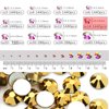 Dowarm 1440 Pieces SS16 Flatback Rhinestones, 4MM Glass Crystal Rhinestones for Craft Nails Dance Costumes, Flat Back Nail Crystals, Non Hotfix Rhinestones (SS16 / 4MM, Bright Gold)