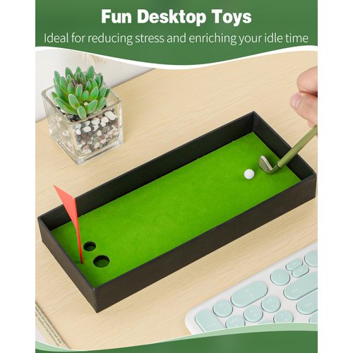 GreenHaven Mini Golf Pen Set, Mini Desktop Golf Gift Golf Ball Club Pen Unique Christmas Stocking Stuffers Funny Birthday Gift for Men Women Adults Golfers Dad Boss Coworker Boyfriend