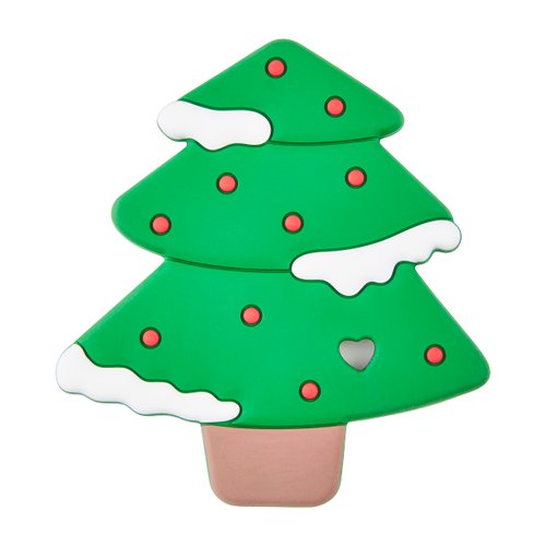 Mud Pie Kids Christmas Silicone Teether, Tree, 3" x 2 1/2"