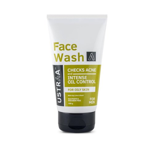 Ustraa Face Wash - for Oily skin - 3.52 oz - Especially for Oily skin, For acne-prone skin, No Sulphate No Paraben, Checks acne and blackheads