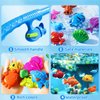 Magnetic Fishing Pool Toys Game for Kids Toddlers 3-5 4-8, Fishing Water Table Bathtub Toy with Inflatable Pool Pole Rod Net Plastic Floating Fish, Water Bath Pool Outdoor Toys for Kids Toddlers Baby