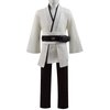 Rongxu Kids Tunic Costume Hooded Robe Outfits Full Set Halloween Cosplay Costume (White Full Set, Medium)