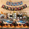 Skybooly 171 Pcs Monster Truck Party Supplies Serves for 24 Guests Monster Truck Birthday Decorations Set Include Banner Plates Napkins Cup Tablecloth for Car Themed Birthday Party Decorations