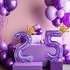 Purple 1 Balloon 40 Inch,Giant Number 1 Balloon & Mini Crown Balloon Set for Girl Boy 1st Birthday Party Decorations,Purple Birthday Party Decorations Supplies Birthday Digital Balloon