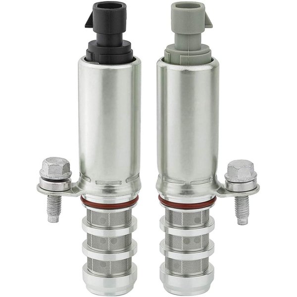 Pair Intake & Exhaust Camshaft Position Actuator Solenoid Valve Kit for Chevy Captiva Cobalt Equinox HHR Impala Malibu GMC Terrain Pontiac G5 Saturn Vue Buick Regal 2.0 2.2 2.4L 12655420 12655421