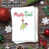 The Best Card Company - 12 Christmas Greeting Cards Pack w/Envelopes, Cartoon Humor Holiday for Kids, Men and Women (1 Designs, 12 Each) - It Was The Pun Before Christmas Frog C5550EXSG-B12