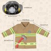 Popsunny Firefighter Costume for Kids 3-5 Years, Toddler Fireman Dress Up with Fire Fighter Costume & Fire Extinguisher, Christmas Pretend Play Toy Gift for Boys Girls