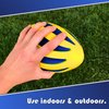 LMC Products Spiral Foam Football - Soft Foam Football for Kids - Each Quality Kids Football is 9 Inches - Adult & Toddler Football Youth - Small Football (Yellow & Blue)