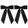2PCS Black Velvet Hair Bows Hair Clips 5" Big Fall Alligator Clips Hair Accessories for Women Girls Toddlers Kids