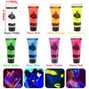 MEICOLY Glow Blacklight Face Paint,Neon UV Body Paint Set of 8 Tubes Blacklight Reactive Paints,Glow in the Dark Body Paint Neon Party Supplies,Neon Fluorescent Face Paint Blacklight Glow Makeup