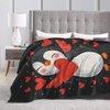 Penguin Blanket Penguin Fleece Throw Blanket Super Soft Warm Cozy Fuzzy Plush Penguin Blanket Gifts for Girls Boys Kids Room Decor 40"X50"