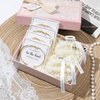 DEEKA 12 Pcs Bridesmaid Proposal Gifts, Pearl Hair Claw Clips & Bridesmaid Knot Bracelet Bachelorette Party Wedding Favors Bridal Party Present Hair Accessories for Women(Gold Bracelets)