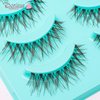 Dorisue Wispy eyelashes Brown lashes Natural looking false eyelashes Lightweight Reuseable 5 Pair Set X4