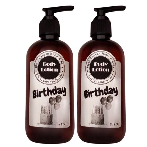 Black Canyon Birthday Scented Luxury Body Lotion with Lanolin and Jojoba Oil, 8 Oz (2 Pack)